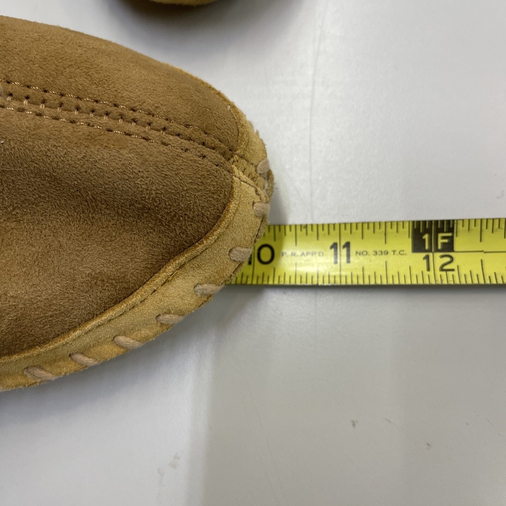 LL Bean Wicked Good Moccasins Suede Shearling Slippers Women's Size US 7 Medium - Picture 13 of 15